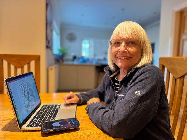 One of our readers recording using a laptop and mobile phone at home